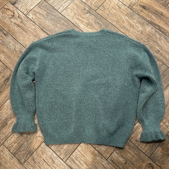 See and Be Seen Floral Days Soft As Cashmere Embroidered Sweater in Mint large - Picture 6 of 6